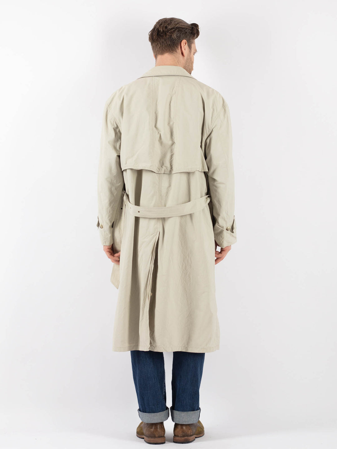 Vintage 70's Men Mac Coat in BeigeZ1240