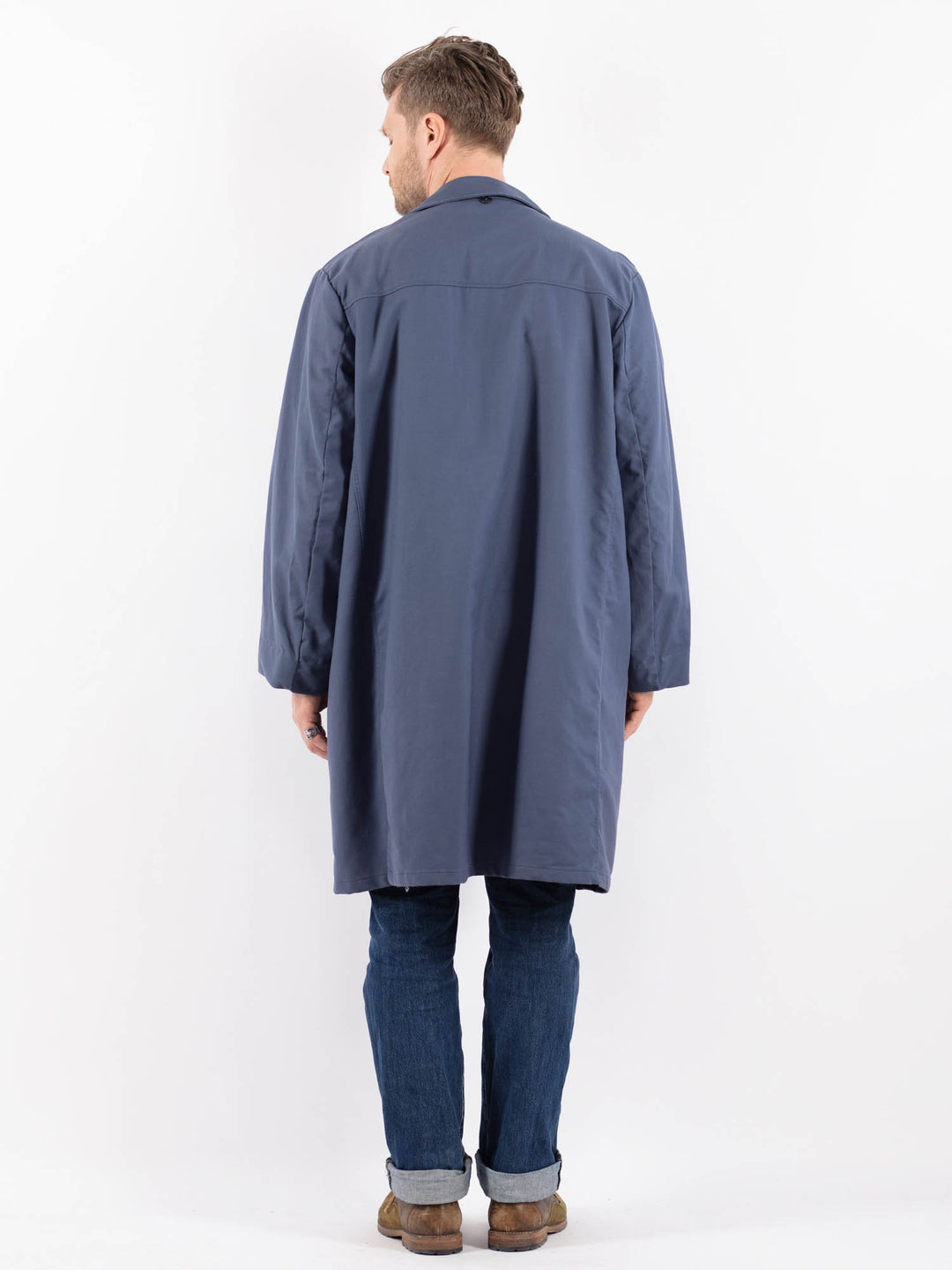 Vintage 70's Men Mac Coat in BlueZ1495