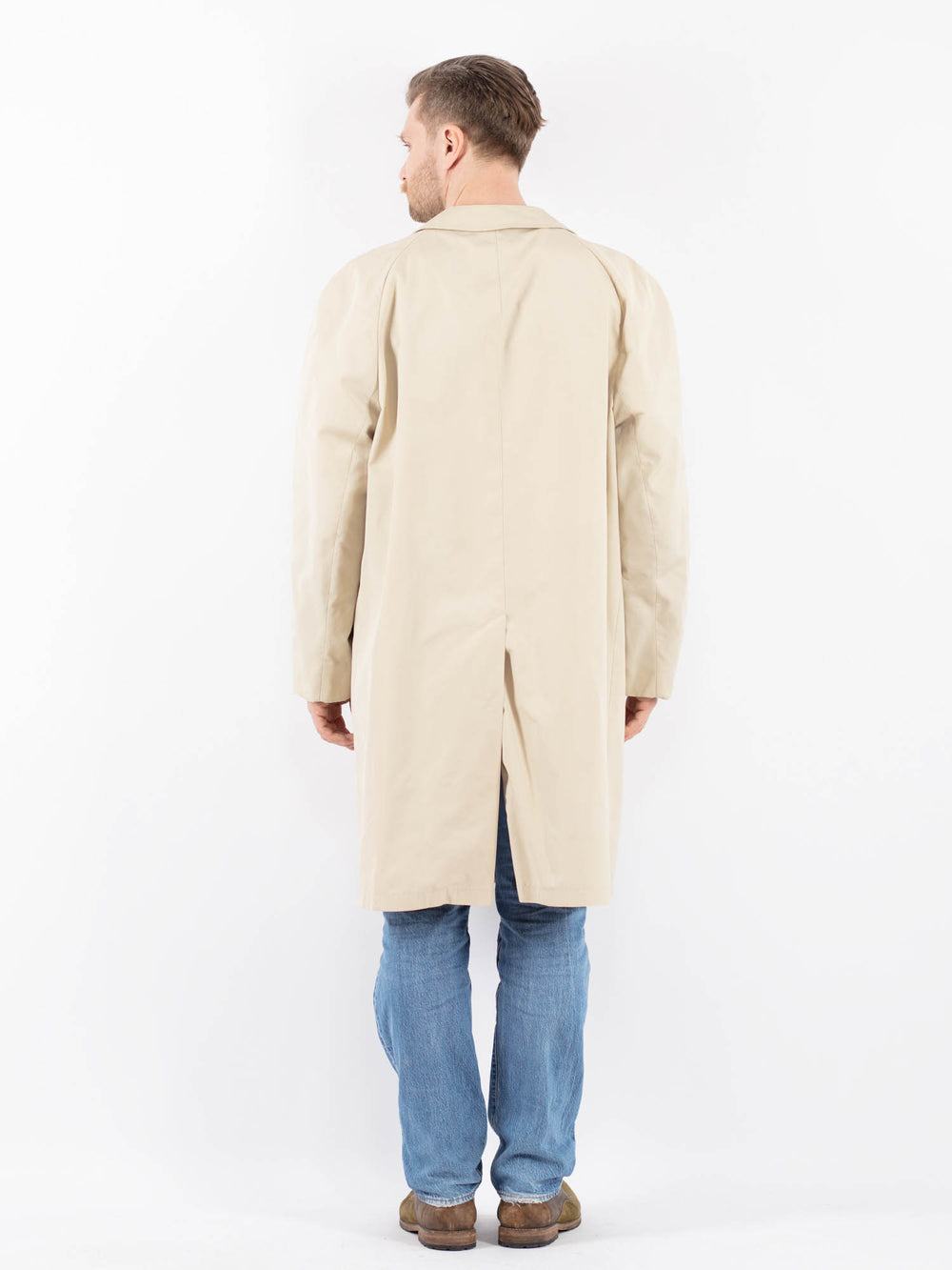 Vintage 70's Men Trench Coat in BeigeZ1465