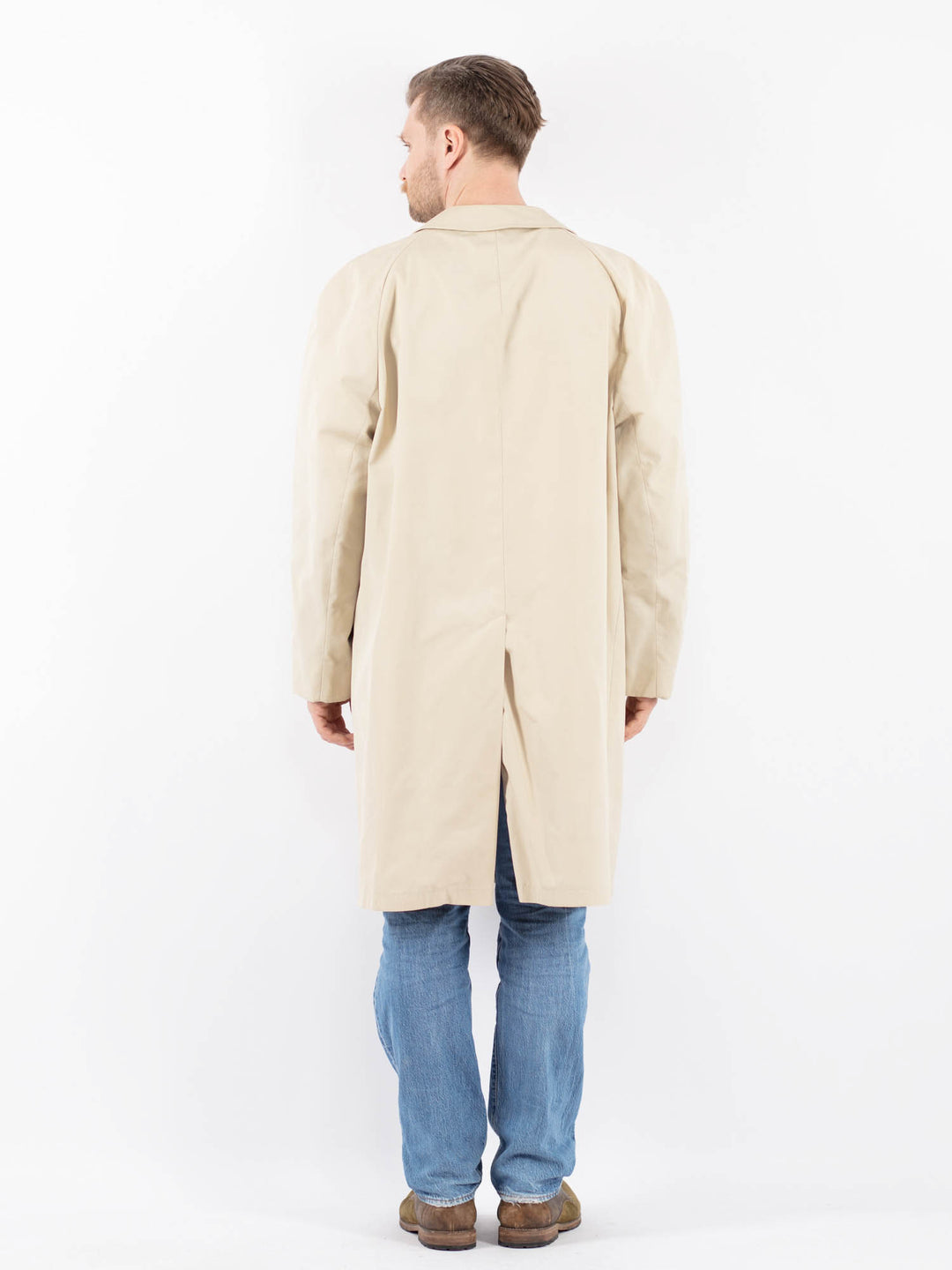 Vintage 70's Men Trench Coat in BeigeZ1465