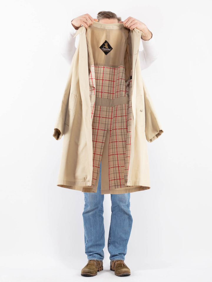 Vintage 70's Men Trench Coat in BeigeZ1465