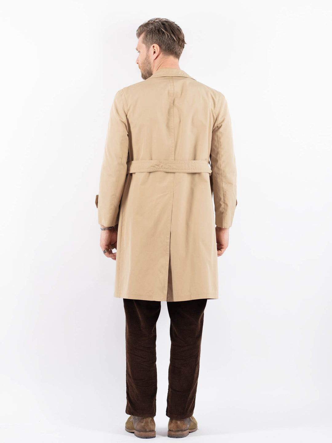Vintage 70's Men Trench Coat in BeigeZ1653