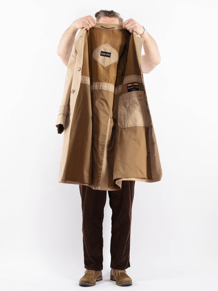 Vintage 70's Men Trench Coat in BeigeZ1653