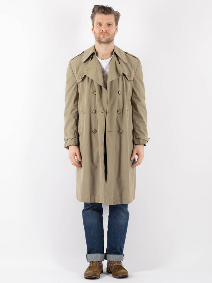 Vintage 70's Men Trench Coat in BeigeZ1223