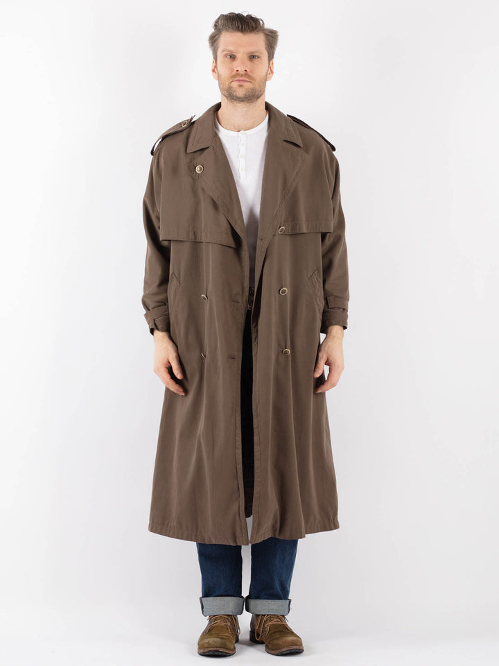 Vintage 70's Men Trench in BrownZ1227
