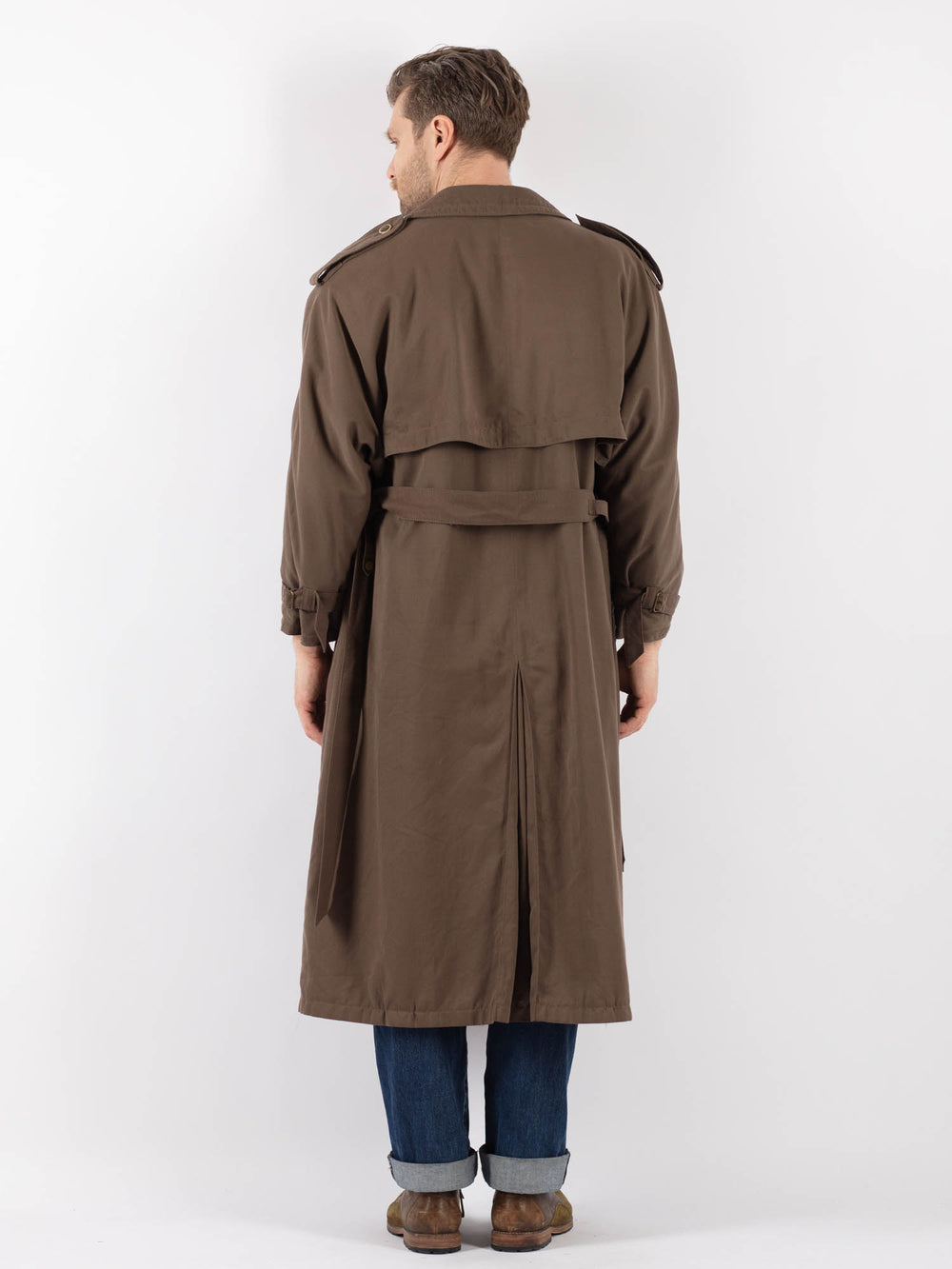 Vintage 70's Men Trench in BrownZ1227