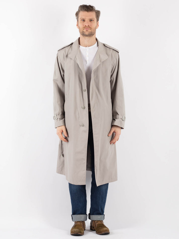 Vintage 70's Men Trench Coat in GrayZ1228
