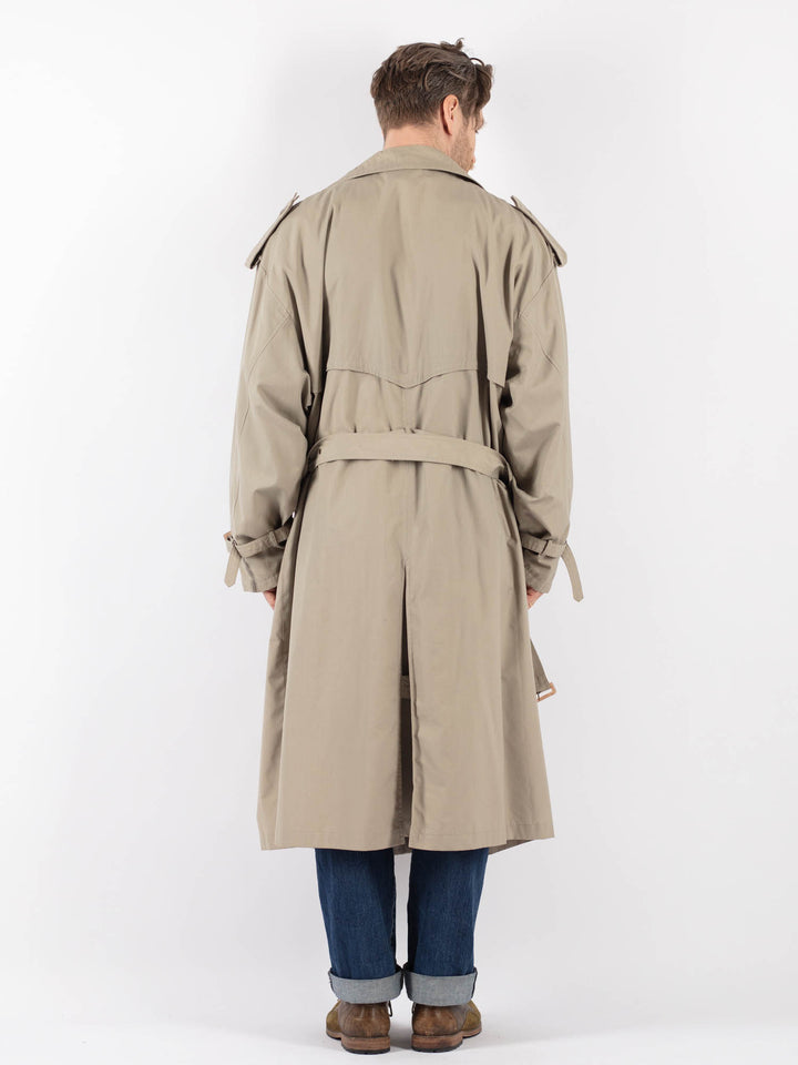 Vintage 70's Men Trench Coat in BeigeZ1229