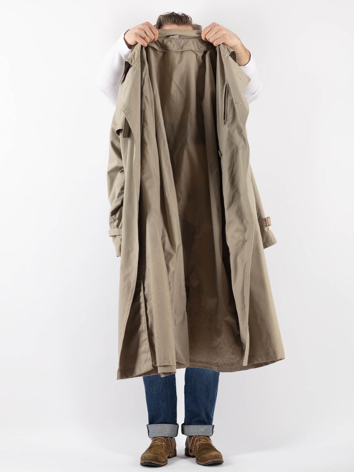 Vintage 70's Men Trench Coat in BeigeZ1229