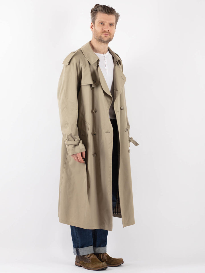 Vintage 70's Men Trench Coat in BeigeZ1236