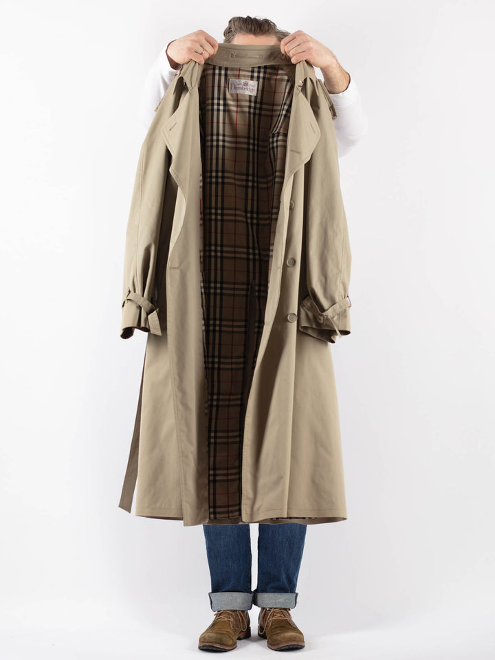 Vintage 70's Men Trench Coat in BeigeZ1236