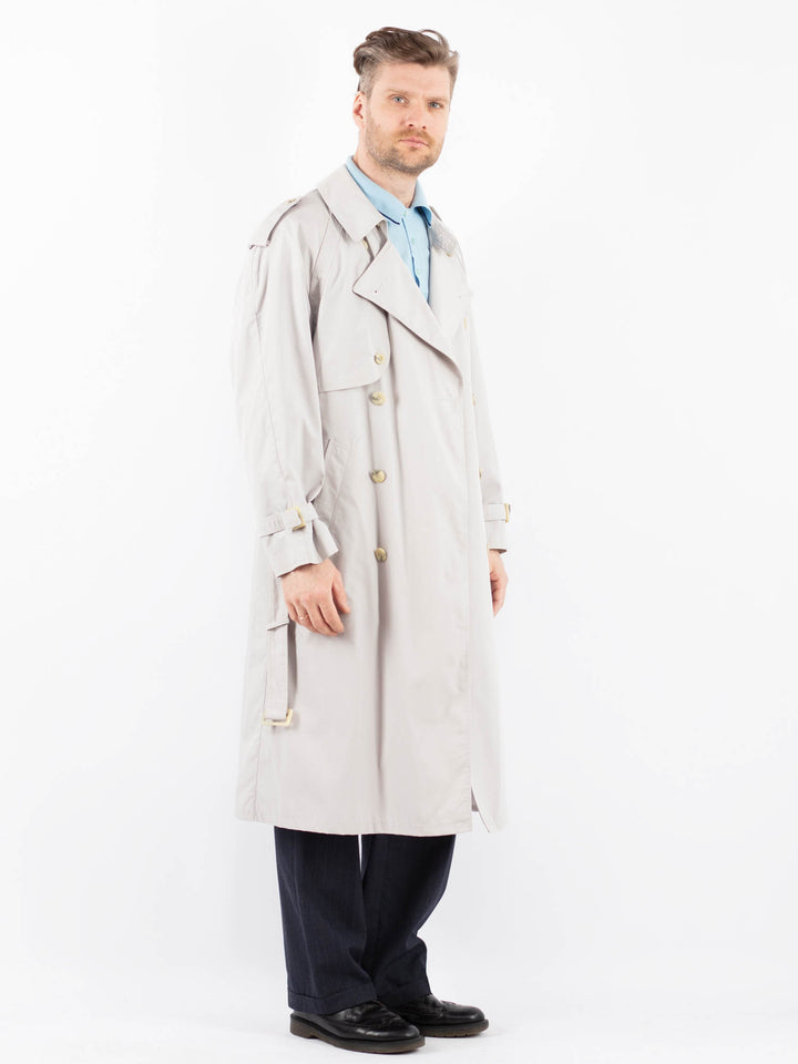 Vintage 70's Men Trench Coat in GrayZ1457
