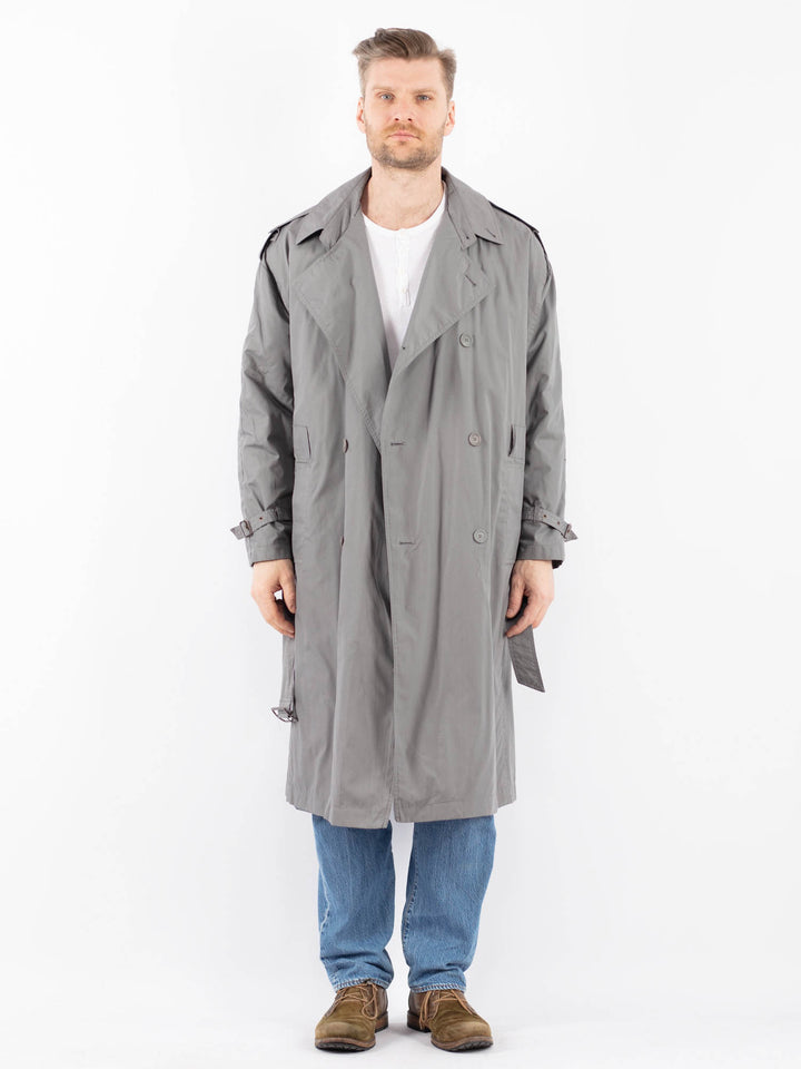 Vintage 70's Men Trench Coat in GrayZ1460