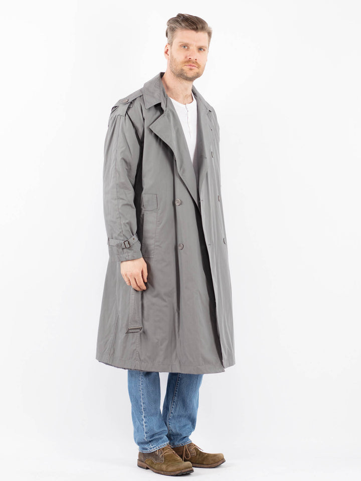 Vintage 70's Men Trench Coat in GrayZ1460