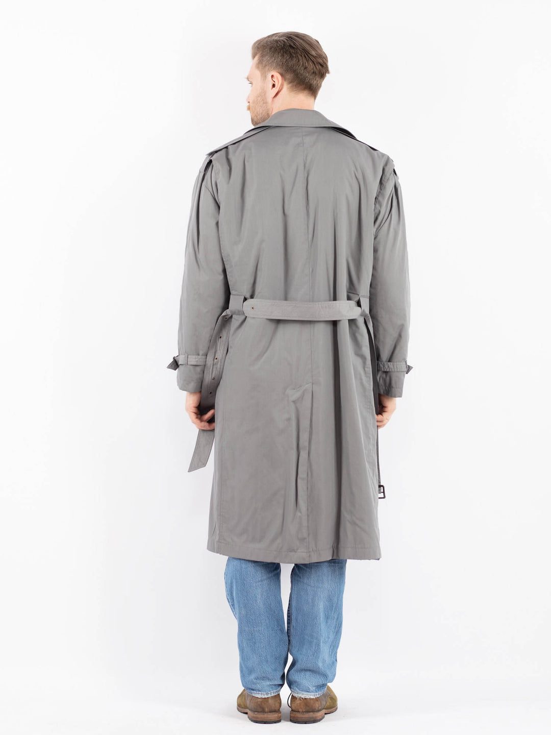 Vintage 70's Men Trench Coat in GrayZ1460