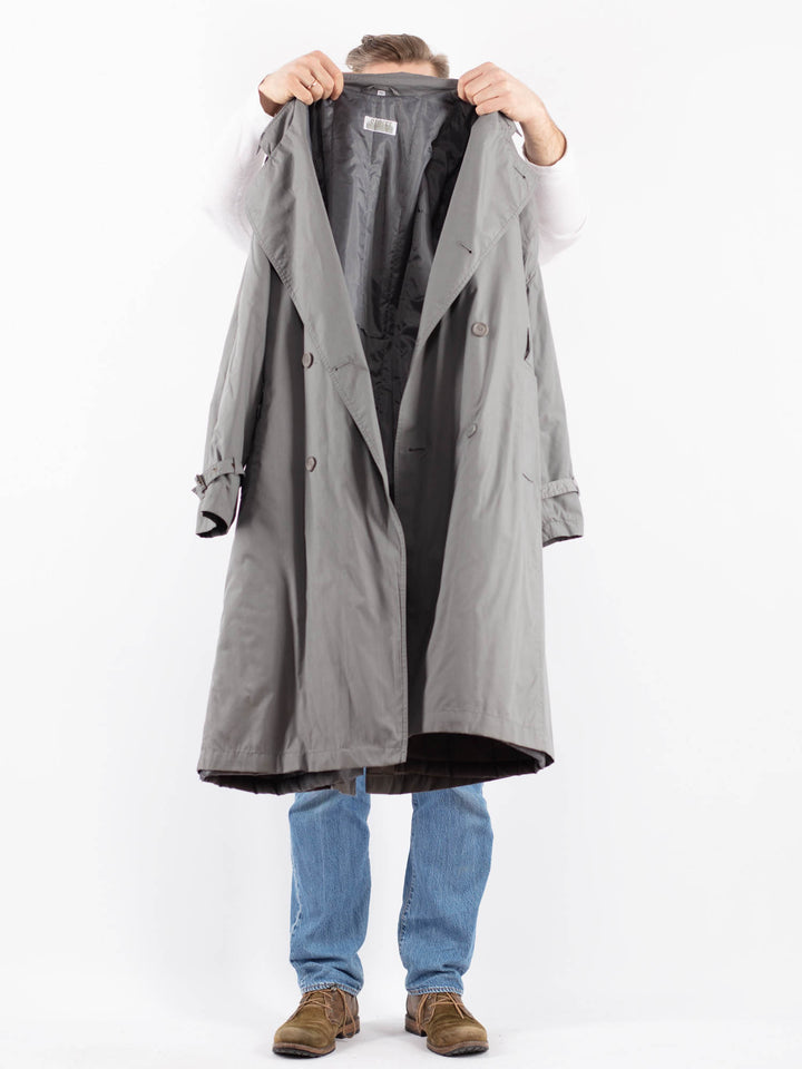 Vintage 70's Men Trench Coat in GrayZ1460