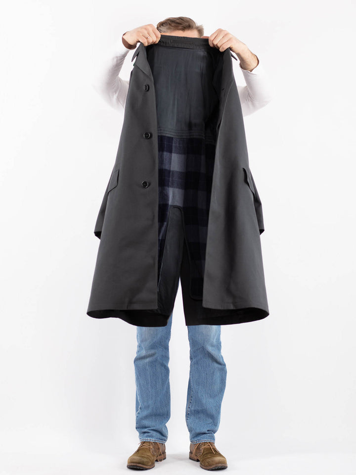 Vintage 70's Men Trench Coat in GrayZ1464