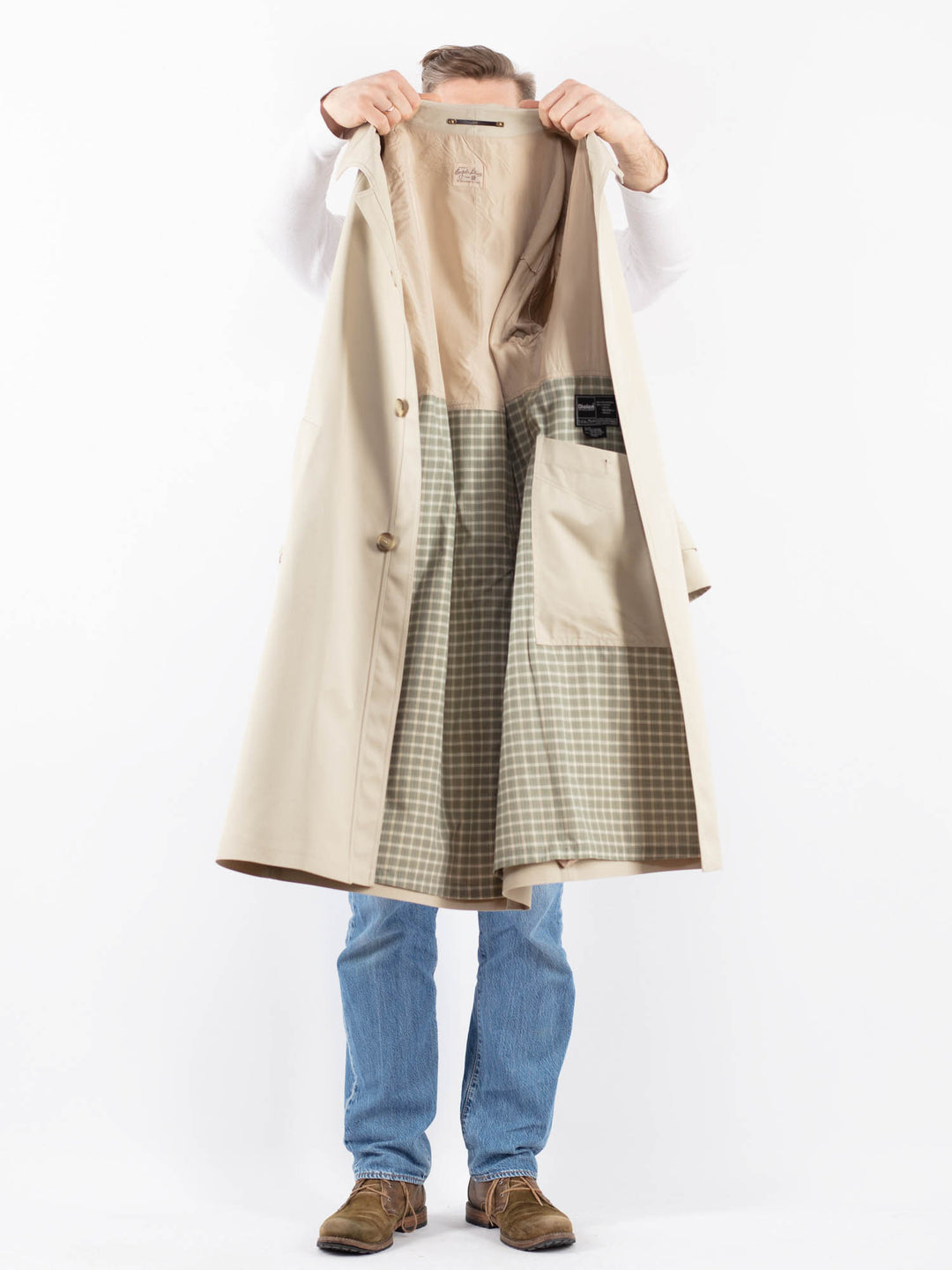 Vintage 70's Men Trench in BeigeZ1466