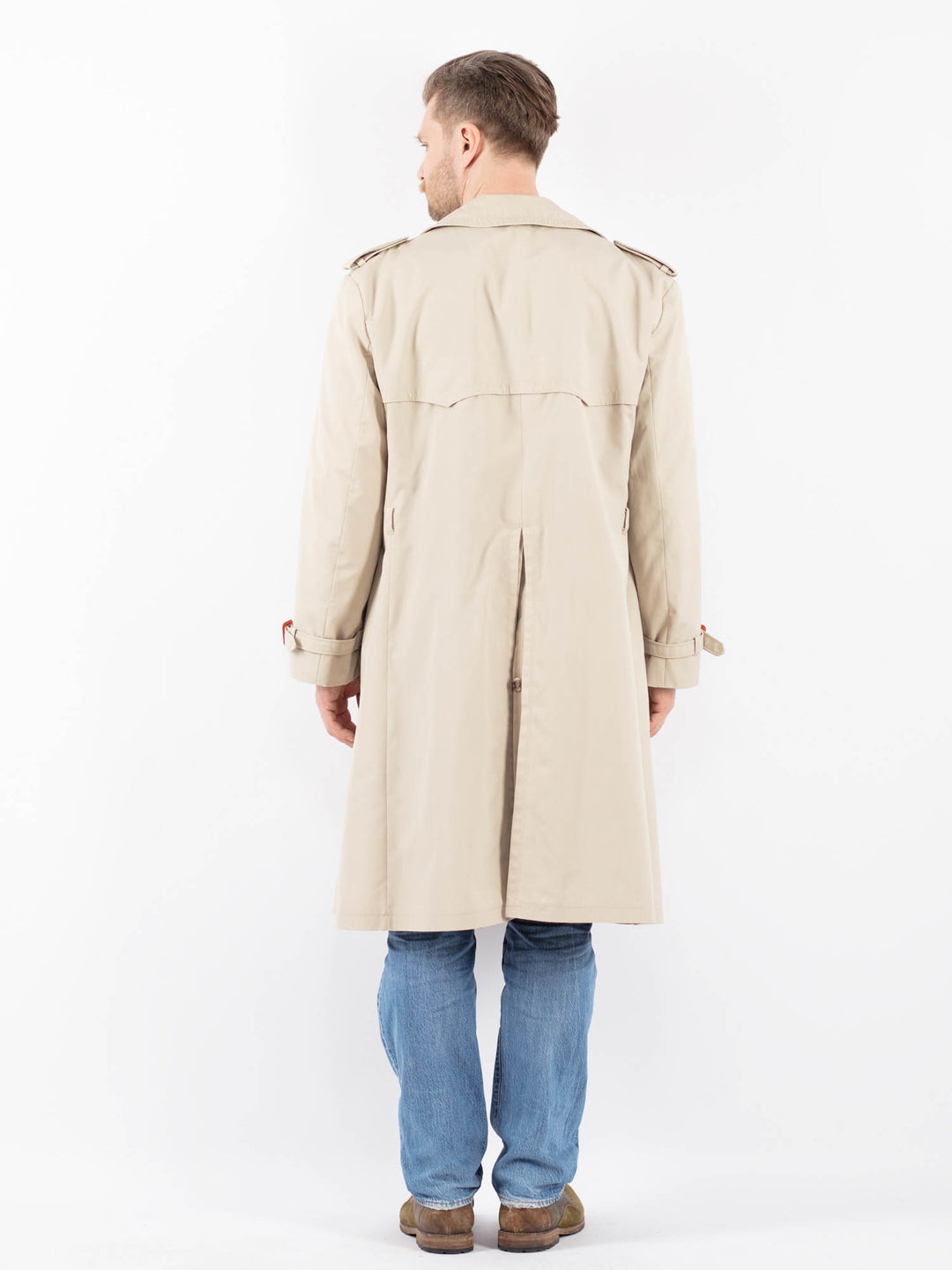 Vintage 70's Men Trench Coat in BeigeZ1475