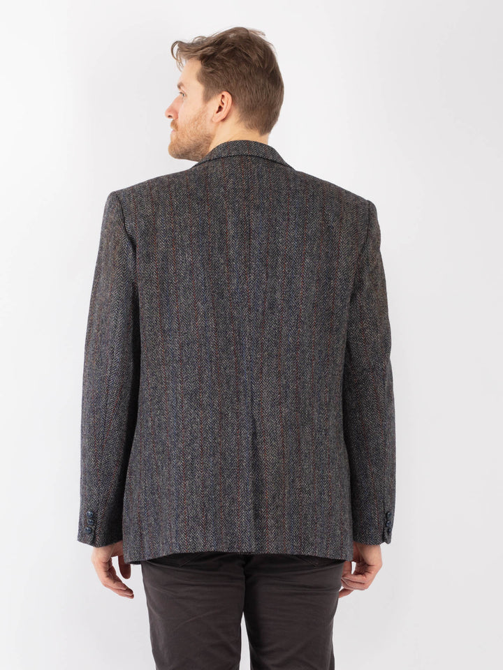 Vintage 90. gadu vīriešu Harris Tweed žakete bēšā krāsā