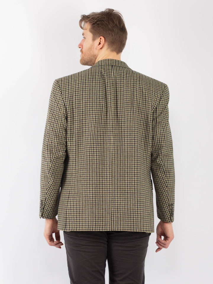 Vintage 70's Men Wool Blazer Jacket in BeigeZ1280