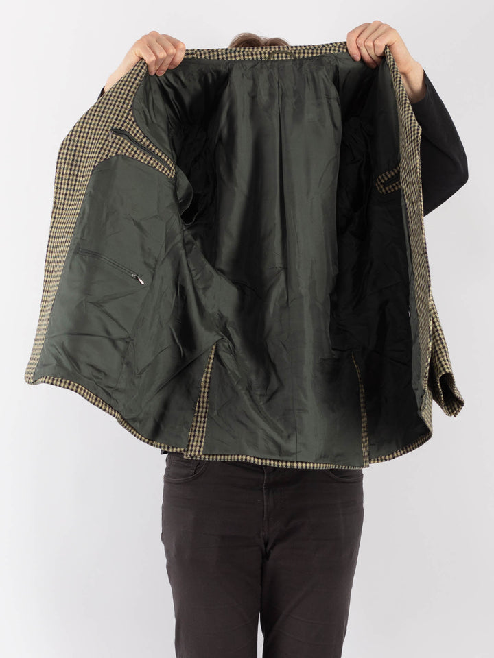 Vintage 70's Men Wool Blazer Jacket in BeigeZ1280