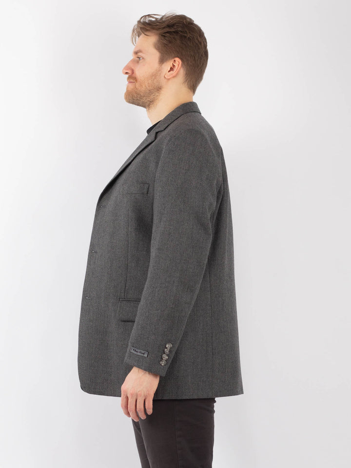Vintage 70's Men Wool Blazer Jacket in GrayZ1296