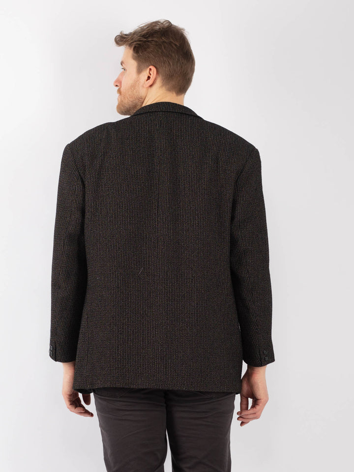 Vintage 70's Men Wool Blazer Jacket in GrayZ1308