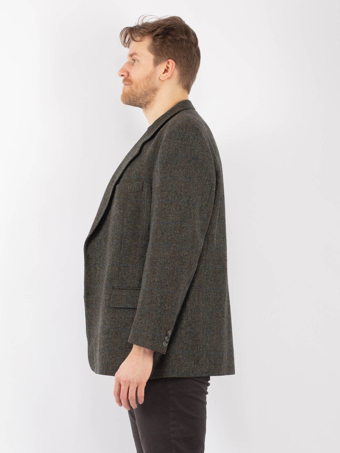 Vintage 70's Men Wool Blazer Jacket in GreenZ1327