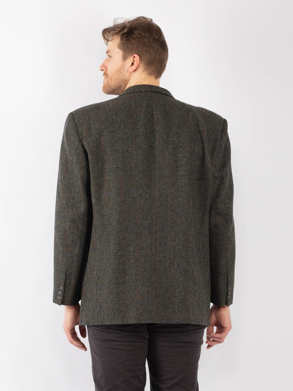 Vintage 70's Men Wool Blazer Jacket in GreenZ1327