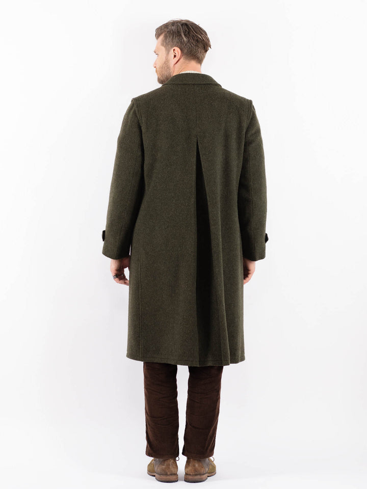Vintage 70's Men Wool Coat in GreenZ1584