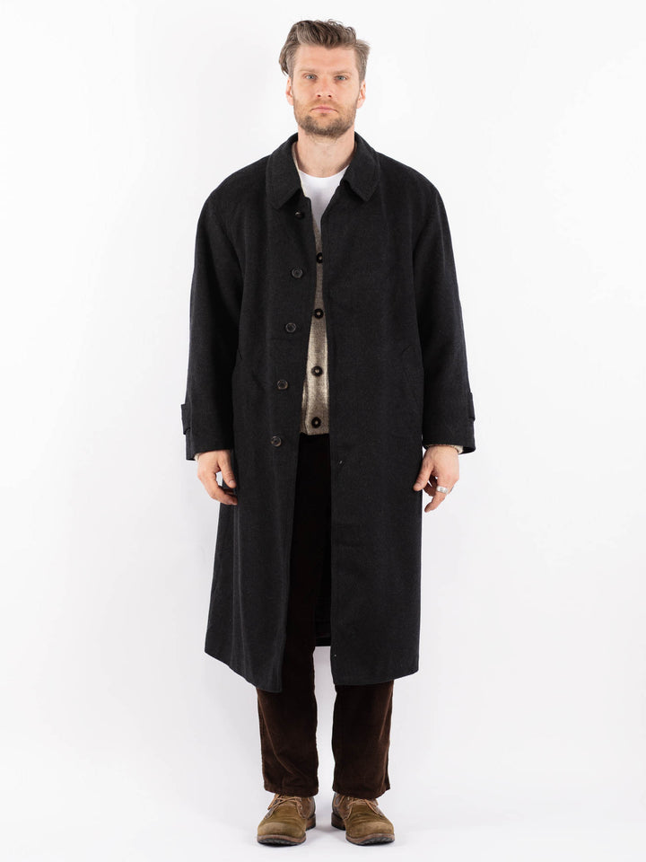 Vintage 70's Men Wool Blend Coat in GrayZ1602