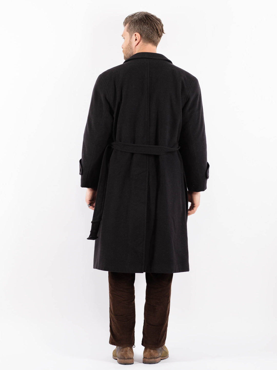 Vintage 70's Men Wool Blend Coat in GrayZ1605