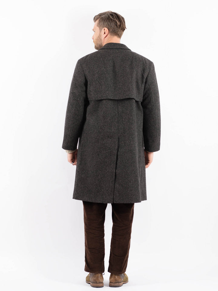 Vintage 70's Men Wool Coat in GrayZ1596