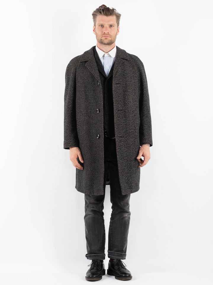Vintage 70's Men Wool Coat in GrayZ1750