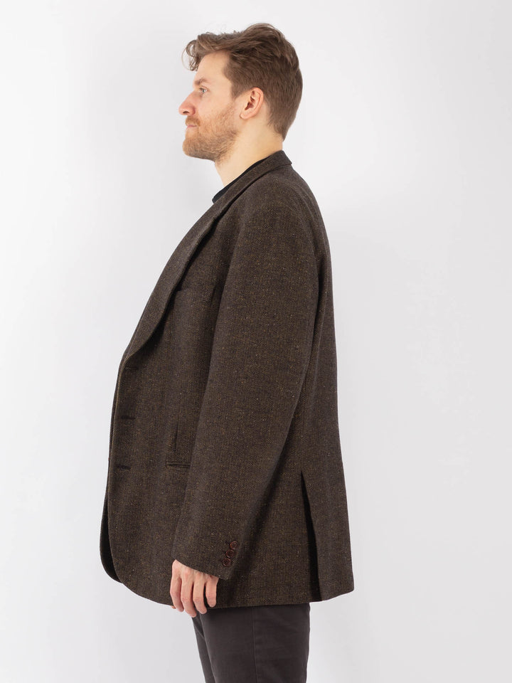 Vintage 70. gadu vīriešu vilnas žakete pelēkā krāsā