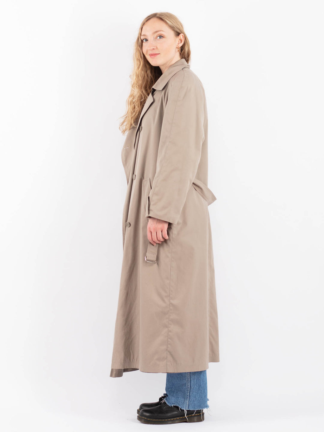 Vintage 70's Women Trench Coat in BeigeV9445