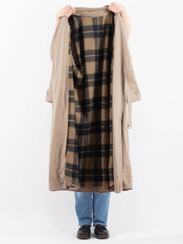 Vintage 70's Women Trench Coat in BeigeV9445