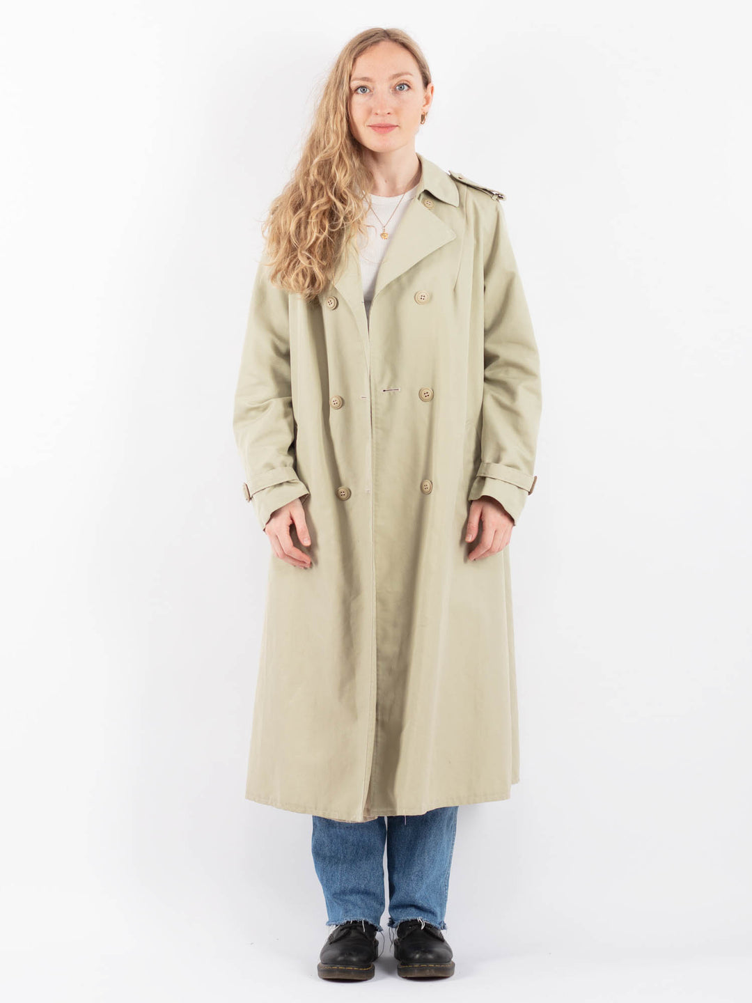 Vintage 70's Women Trench Coat in BeigeV9446