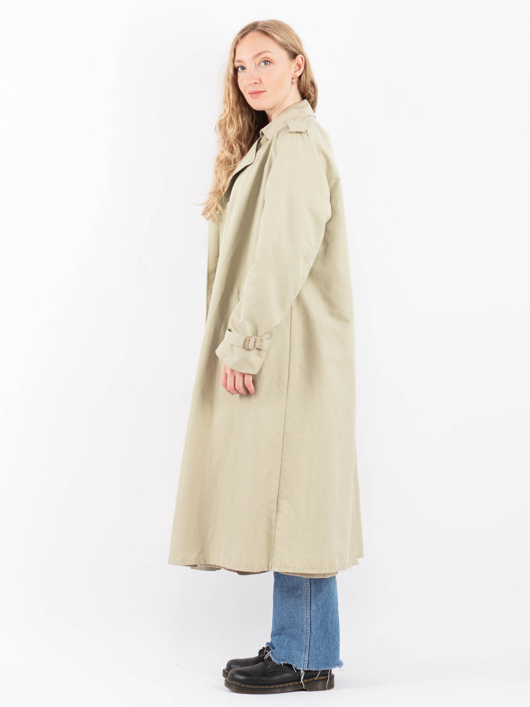 Vintage 70's Women Trench Coat in BeigeV9446