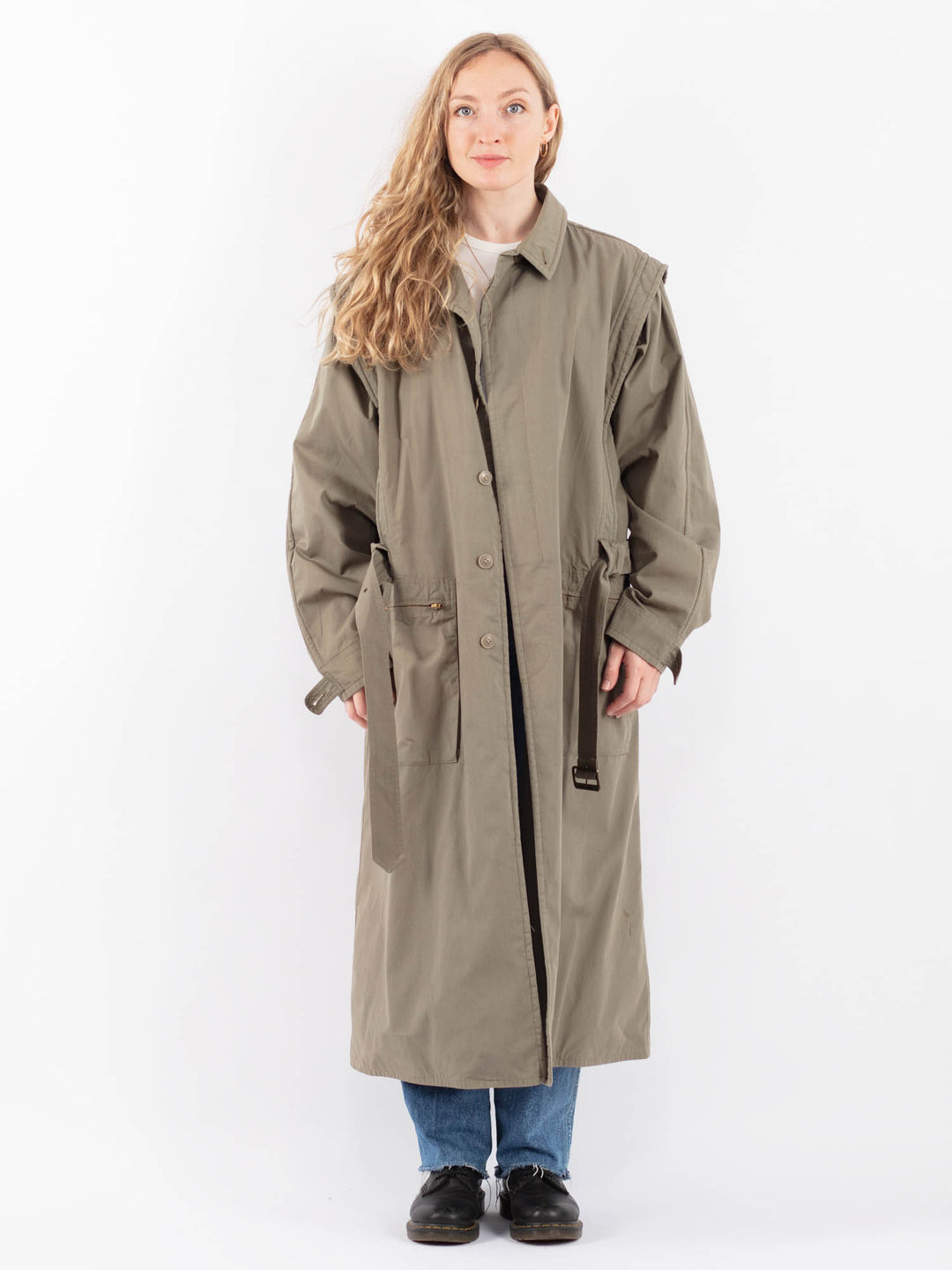 Vintage 70's Women Trench Coat in KhakiV9449