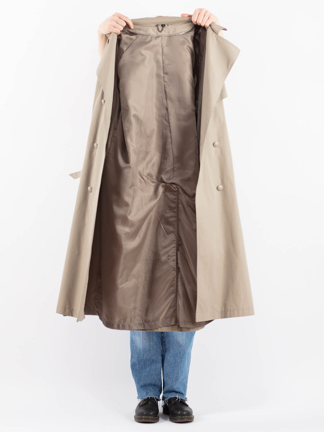 Vintage 70's Women Trench Coat in BeigeV9452