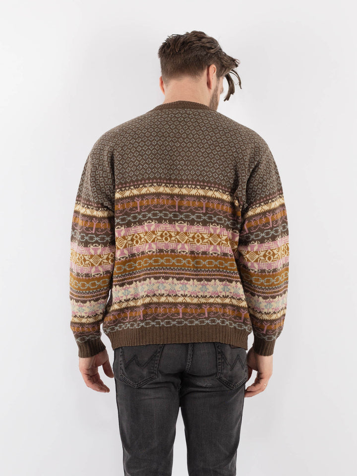 Vintage 80's Men Cardigan in MultiZ968