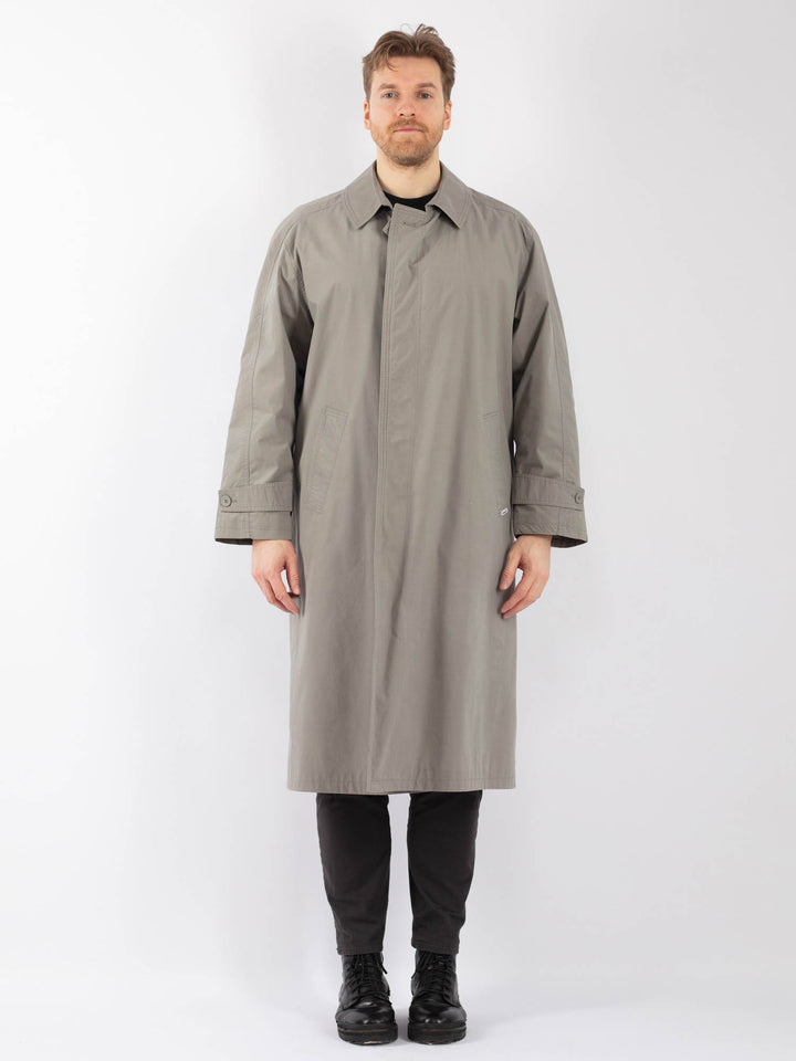 Vintage 80's Men Mac Coat in GrayZ1246