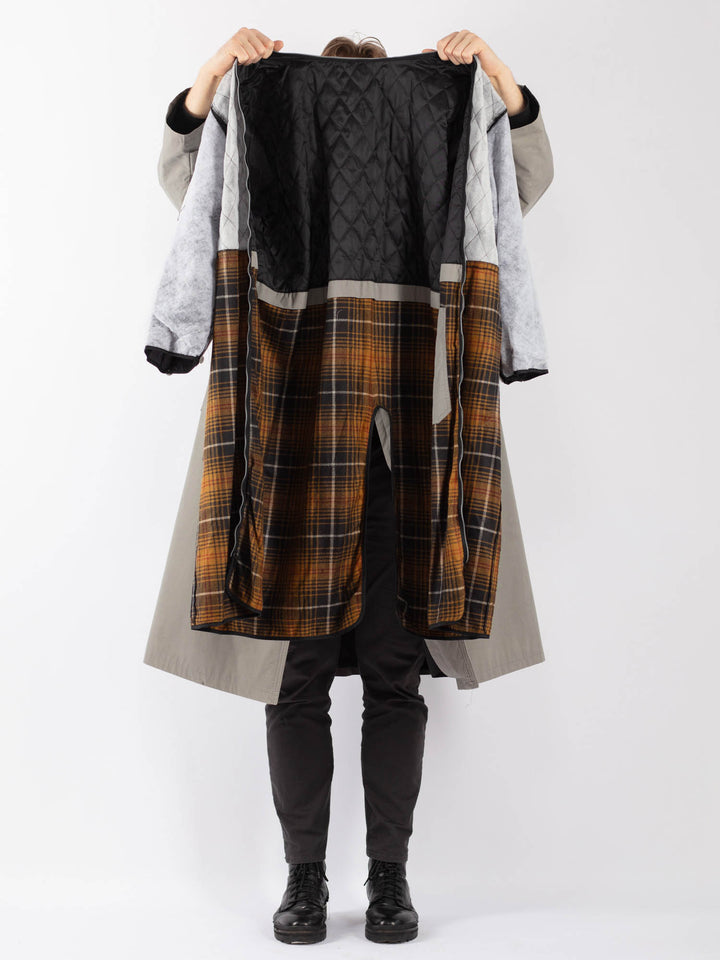 Vintage 80's Men Mac Coat in GrayZ1246