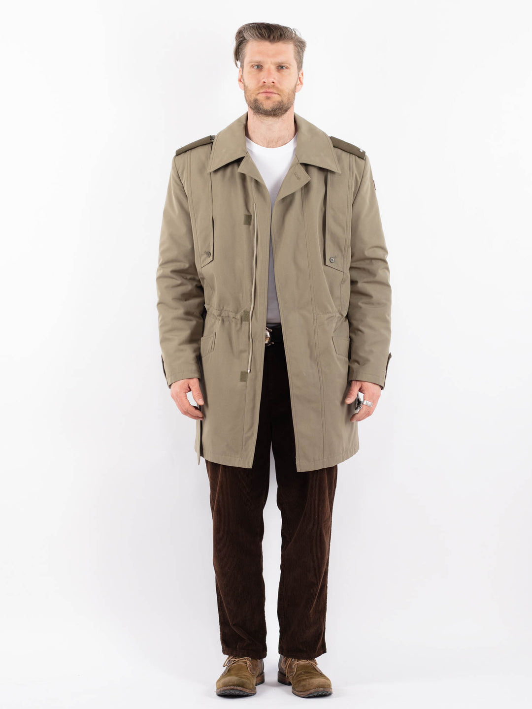 Vintage 80's Men Trench Coat in BeigeZ1651