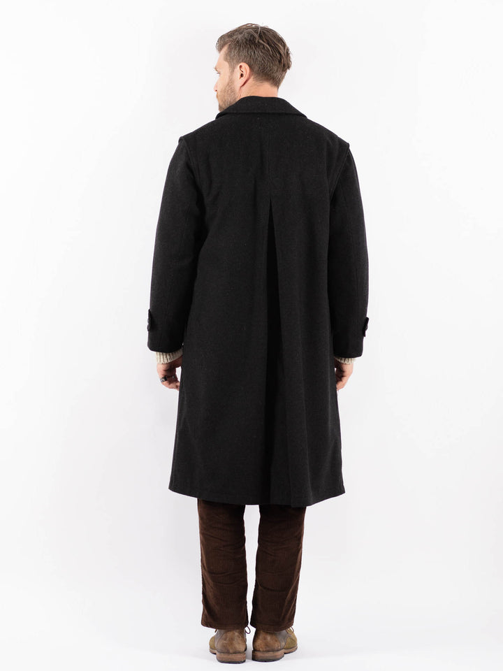 Vintage 80's Men Wool Coat in GrayZ1587