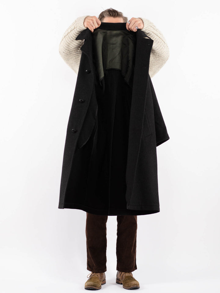 Vintage 80's Men Wool Coat in GrayZ1587