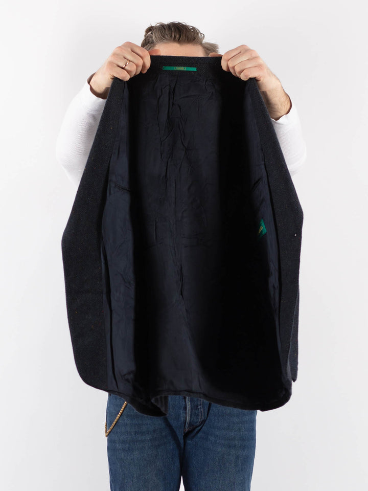 Vintage 90's Men Wool Blazer in BlueZ1191