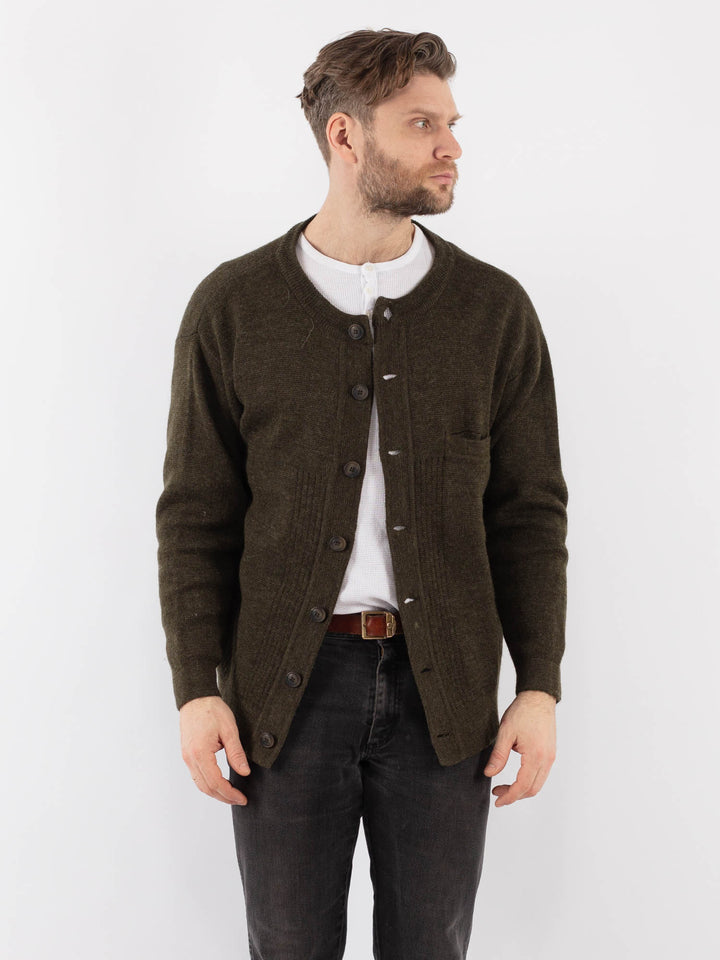 Vintage 90's Men Cardigan in GreenZ956